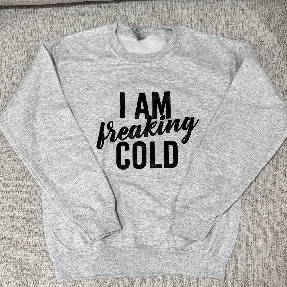 Pink Lily Light Gray Graphic Sweatshirt